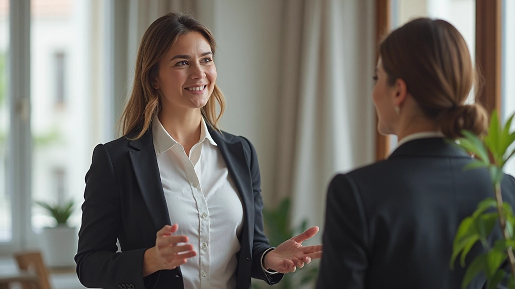 Profesional practicando su presentación frente a un espejo con notas, preparándose mentalmente con confianza